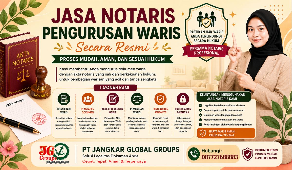 Jasa Notaris Pengurusan Waris Secara Resmi