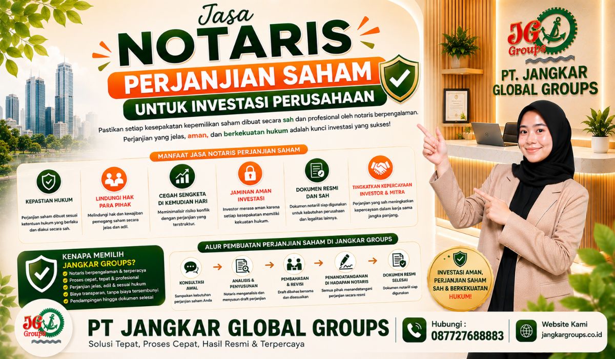 Jasa Notaris Perjanjian Saham untuk Investasi Perusahaan