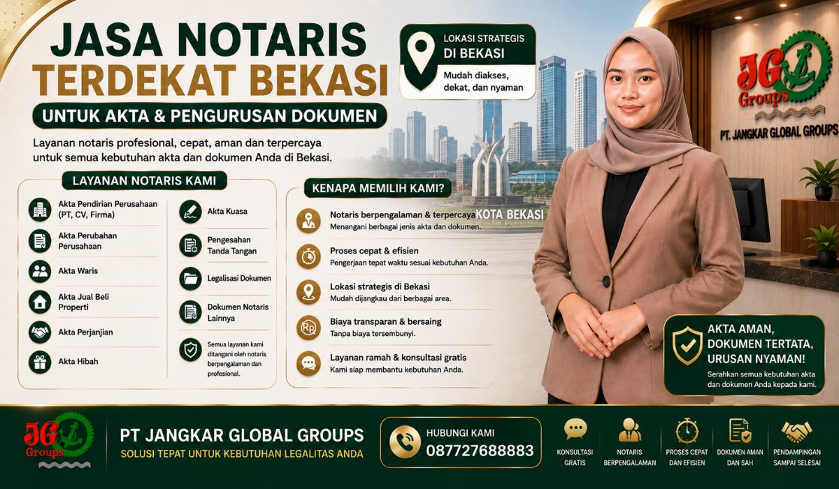 Jasa Notaris Terdekat Bekasi untuk Akta & Pengurusan Dokumen