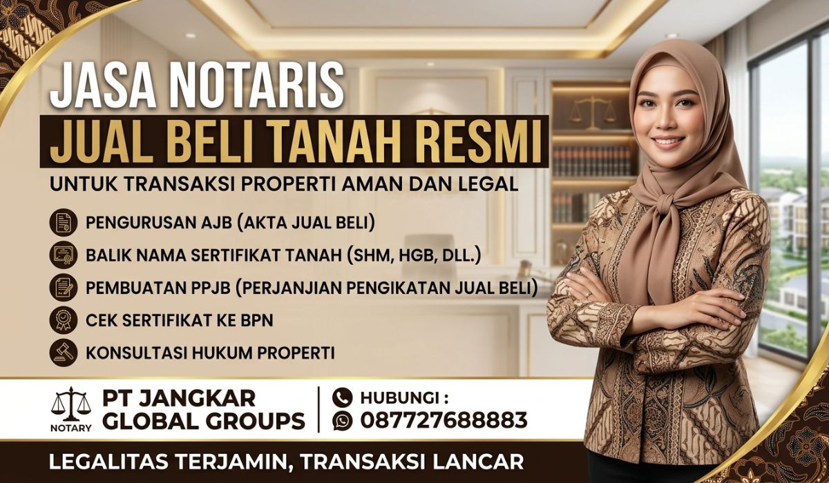 Jasa Notaris Untuk Jual Beli Tanah Resmi untuk Transaksi Properti
