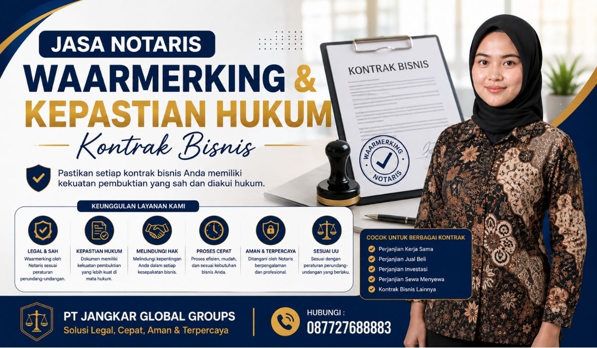 Jasa Notaris Waarmerking & Kepastian Hukum Kontrak Bisnis