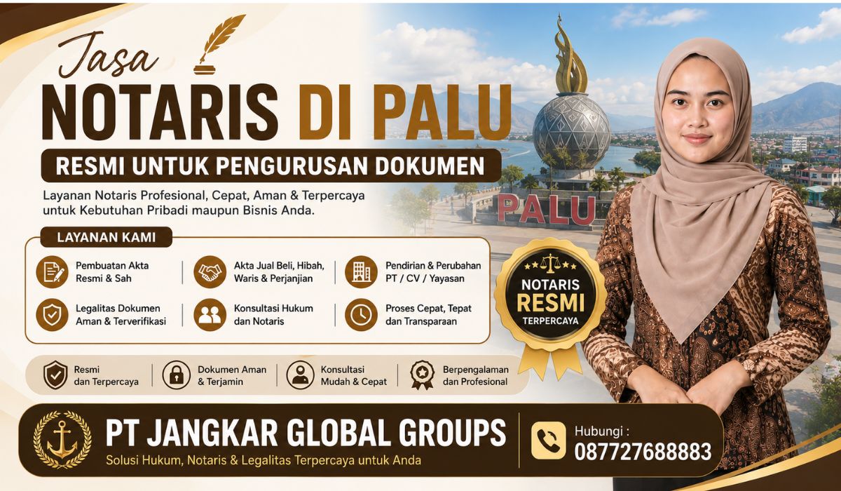 Jasa Notaris di Palu Resmi untuk Pengurusan Dokumen