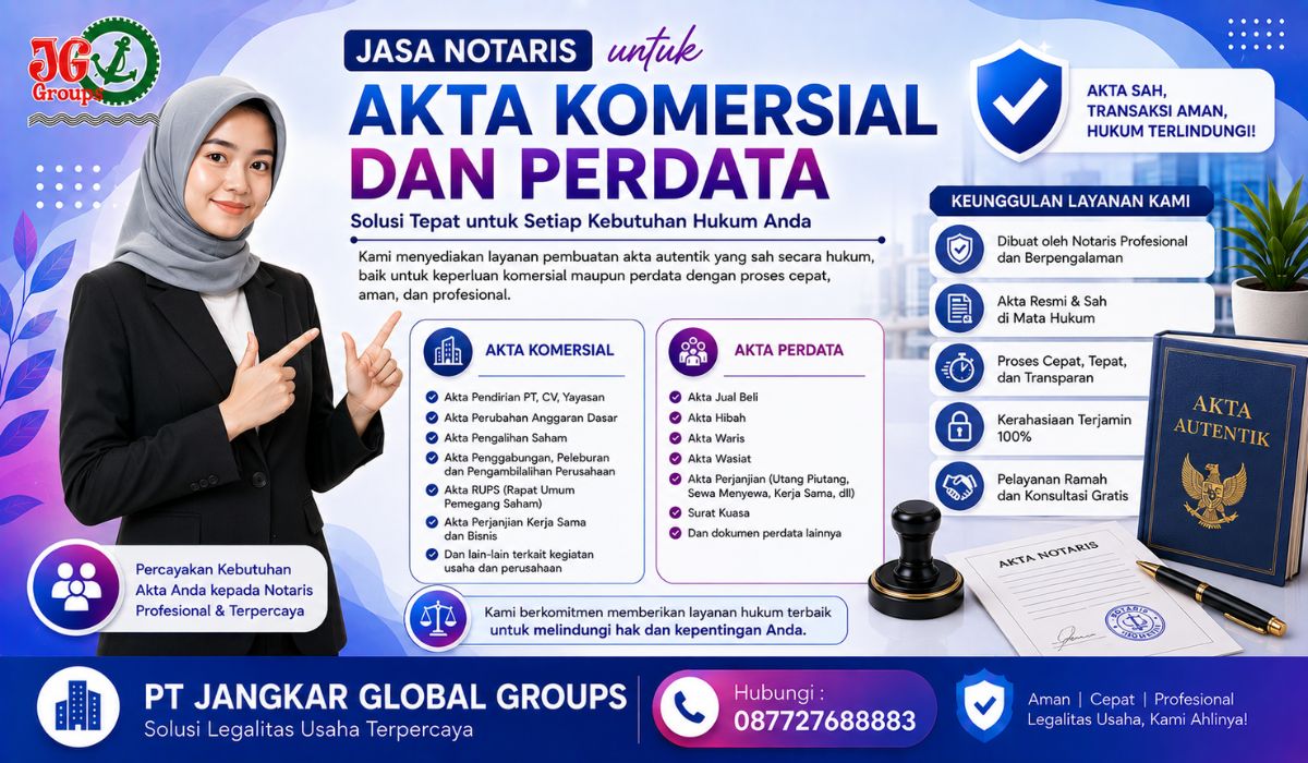 Jasa Notaris untuk Akta Komersial dan Perdata