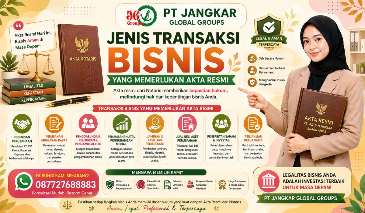 Jenis Transaksi Bisnis yang Memerlukan Akta Resmi