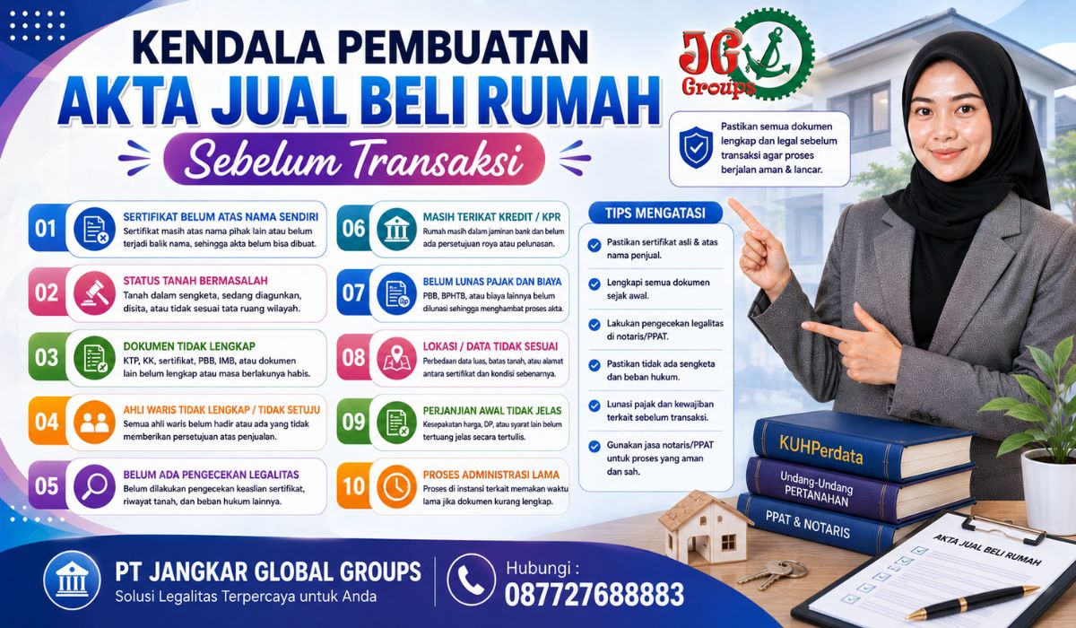 Kendala Pembuatan Akta Jual Beli Rumah Sebelum Transaksi