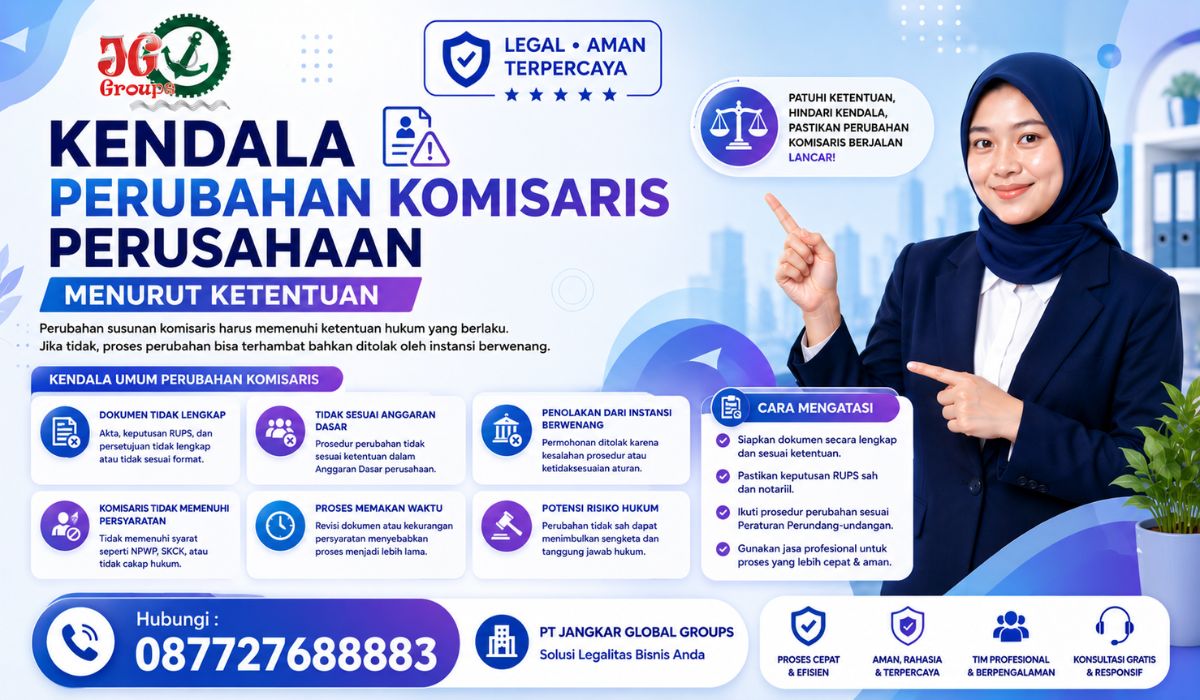 Kendala Perubahan Komisaris Perusahaan Menurut Ketentuan