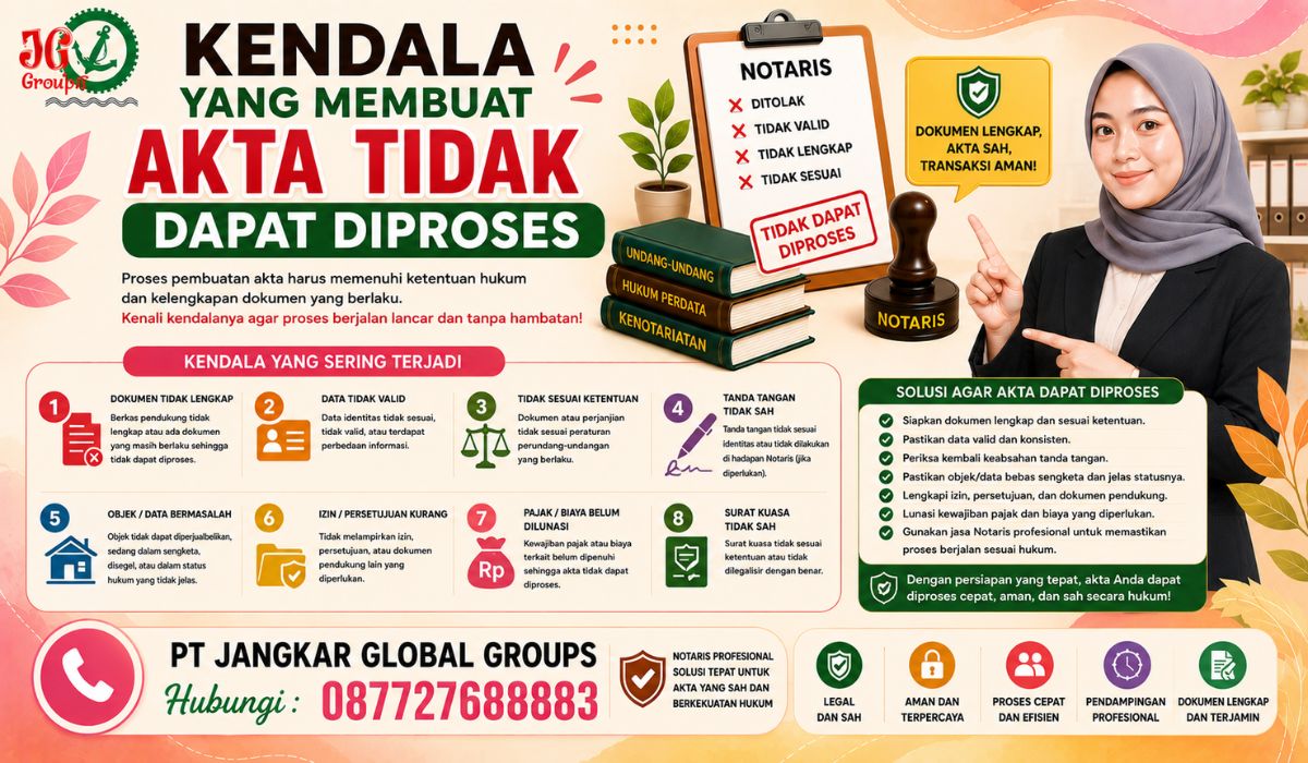 Kendala yang Membuat Akta Tidak Dapat Diproses
