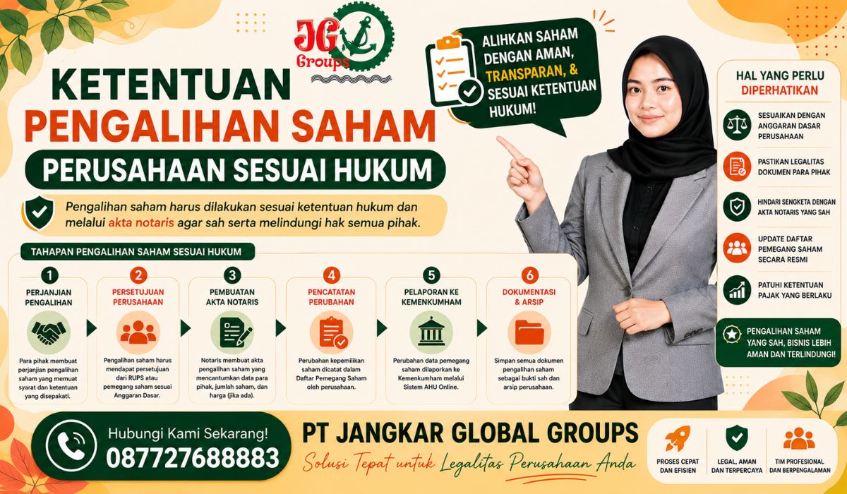 Ketentuan Pengalihan Saham Perusahaan Sesuai Hukum