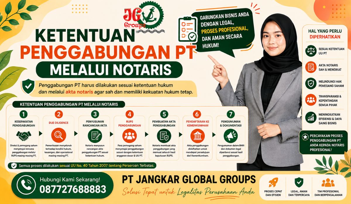 Ketentuan Penggabungan PT Melalui Notaris