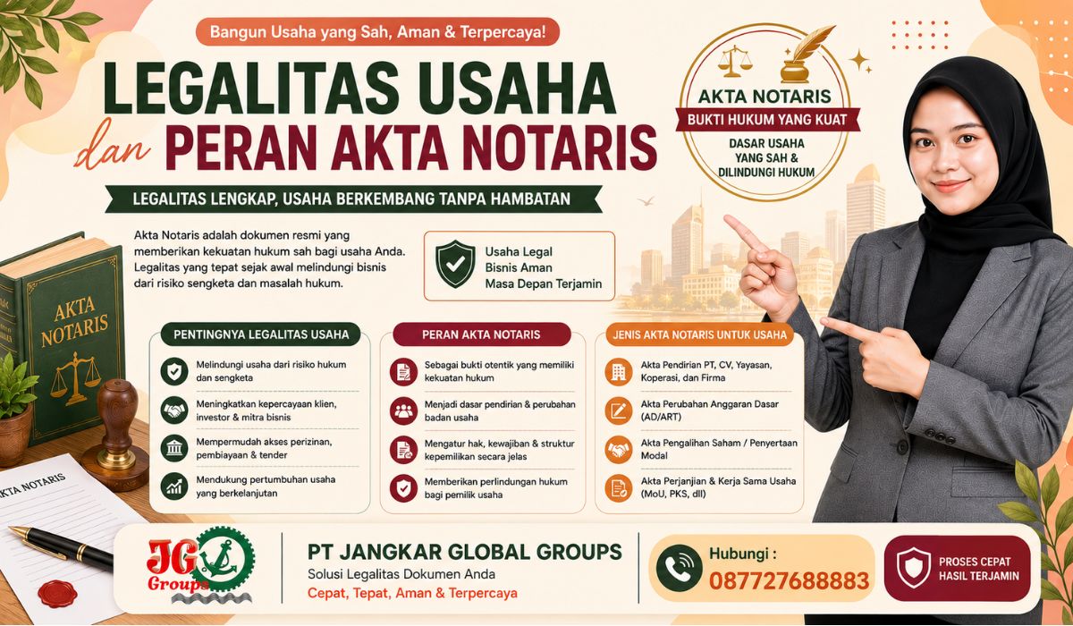 Legalitas Usaha dan Peran Akta Notaris untuk Bisnis Anda