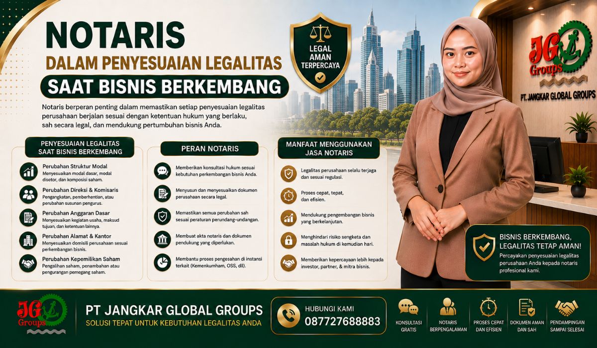 Notaris dalam Penyesuaian Legalitas Saat Bisnis Berkembang