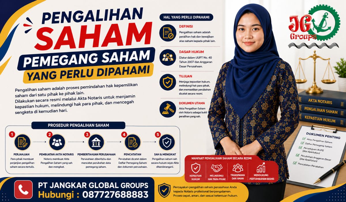 Pengalihan Saham Pemegang Saham yang Perlu Dipahami