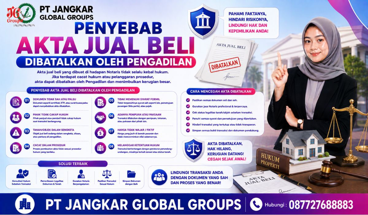Penyebab Akta Jual Beli Dibatalkan Oleh Pengadilan