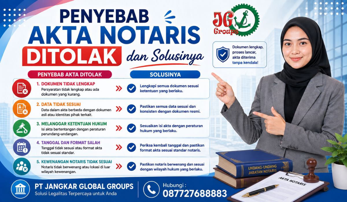 Penyebab Akta Notaris Ditolak dan Solusinya