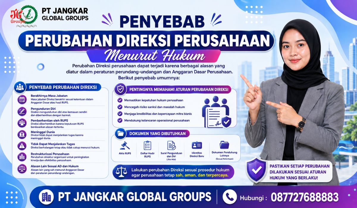 Penyebab Perubahan Direksi Perusahaan Menurut Hukum