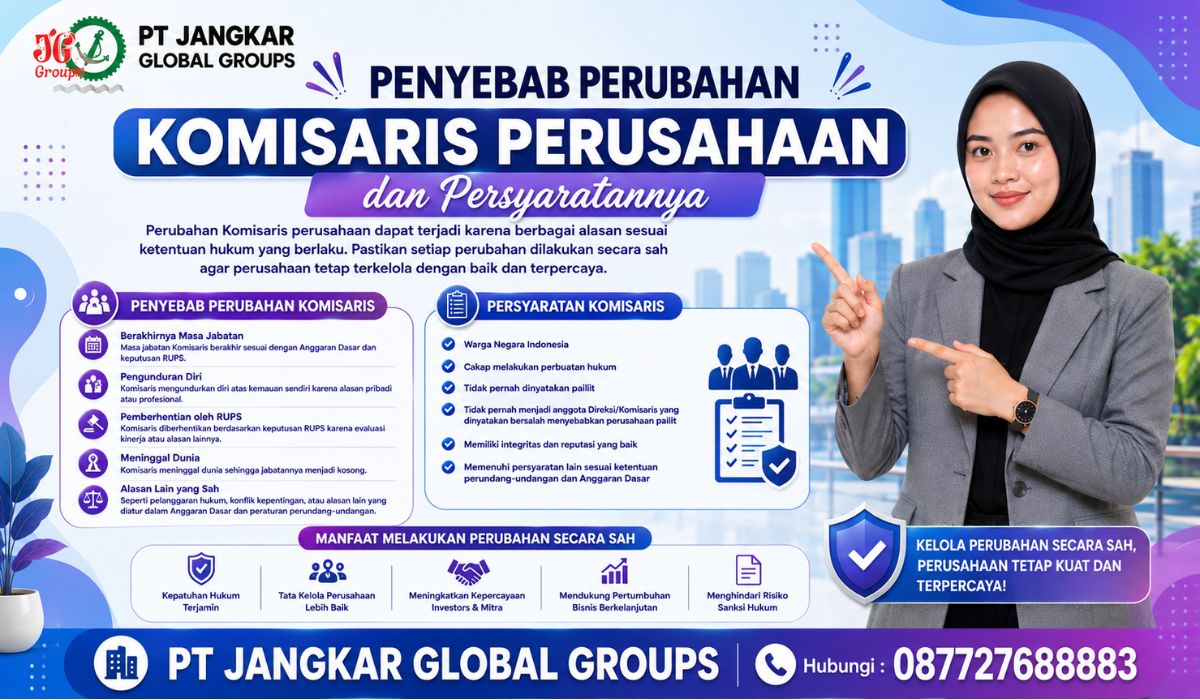 Penyebab Perubahan Komisaris Perusahaan dan Persyaratannya