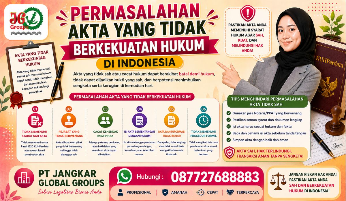Permasalahan Akta yang Tidak Berkekuatan Hukum di Indonesia