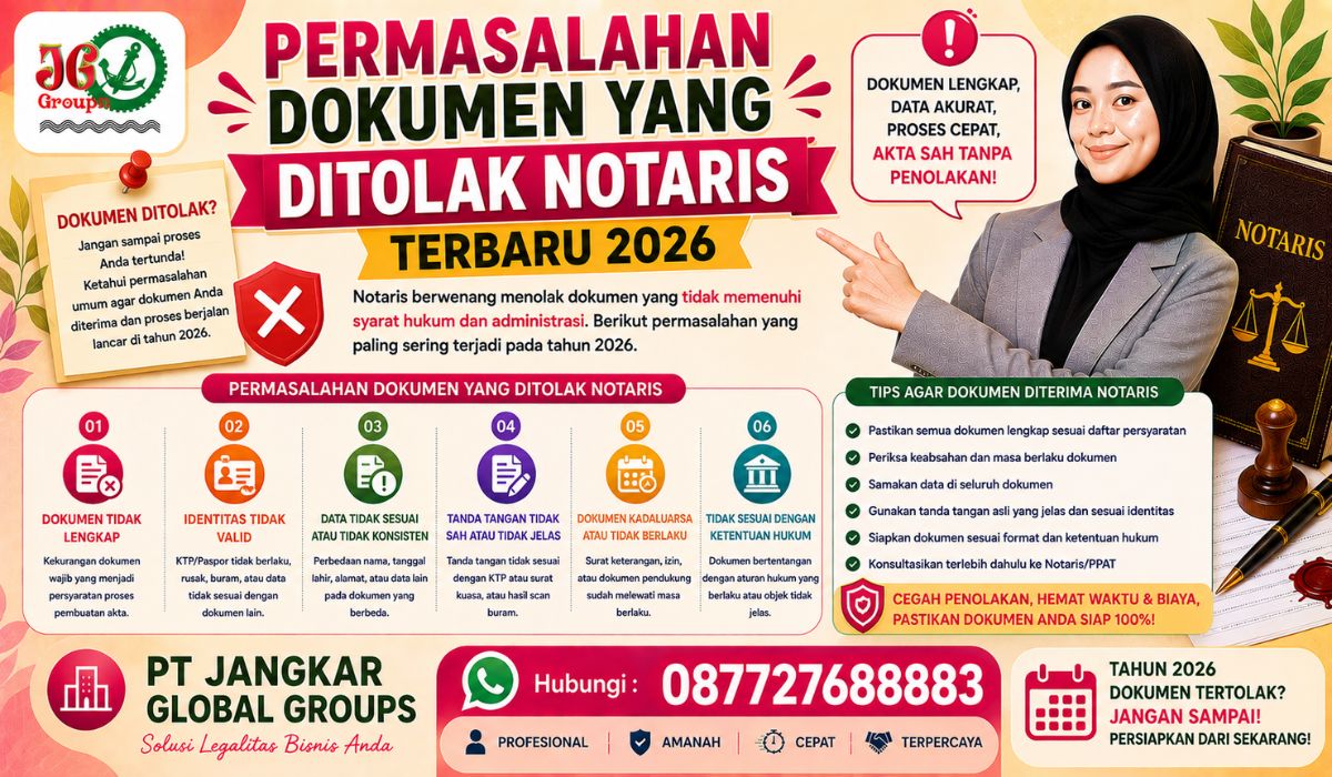 Permasalahan Dokumen yang Ditolak Notaris Terbaru 2026