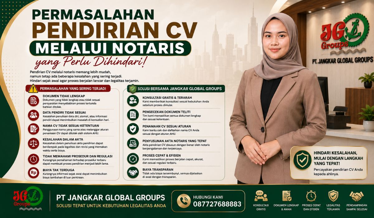 Permasalahan Pendirian CV Melalui Notaris yang Perlu Dihindari