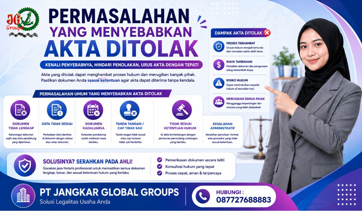 Permasalahan yang Menyebabkan Akta Ditolak