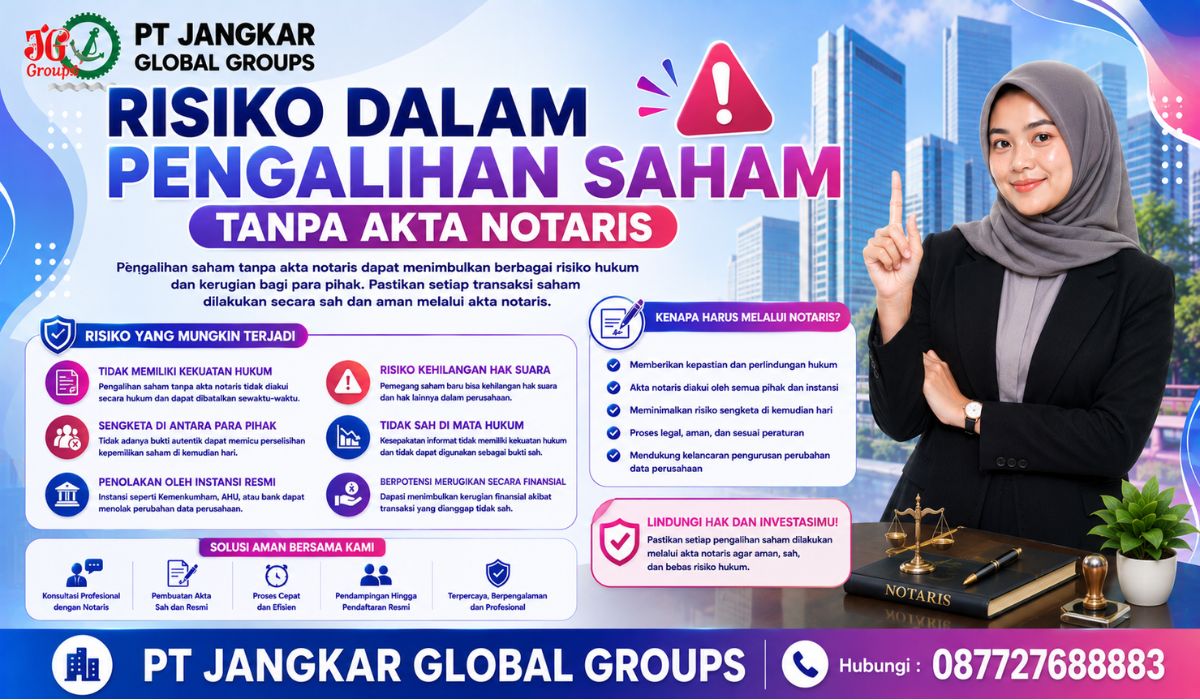 Risiko dalam Pengalihan Saham Tanpa Akta Notaris