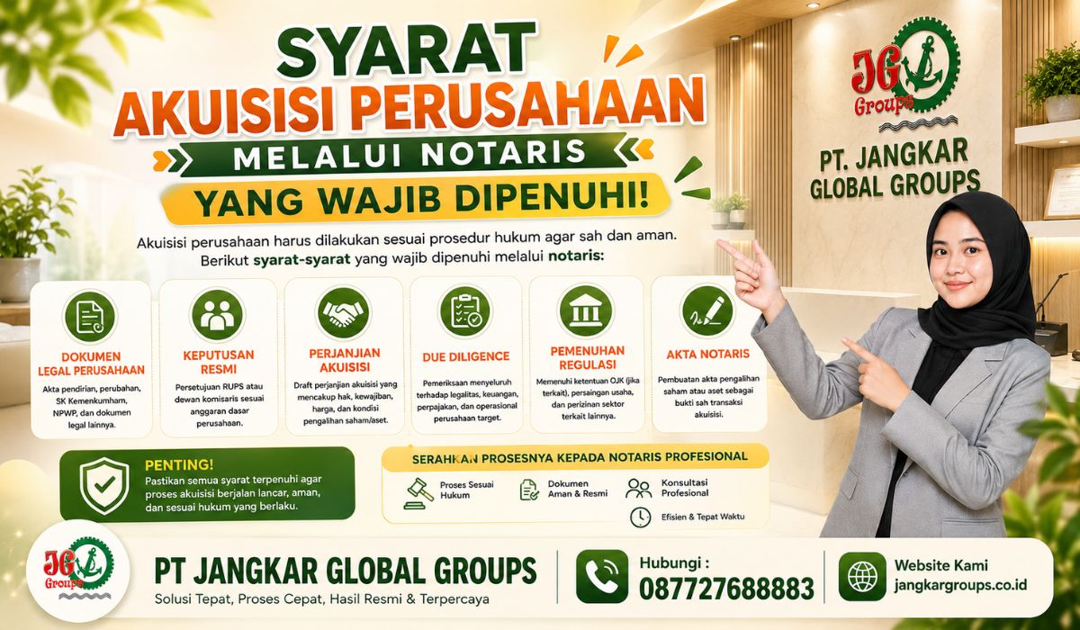 Syarat Akuisisi Perusahaan melalui Notaris yang Wajib Dipenuhi