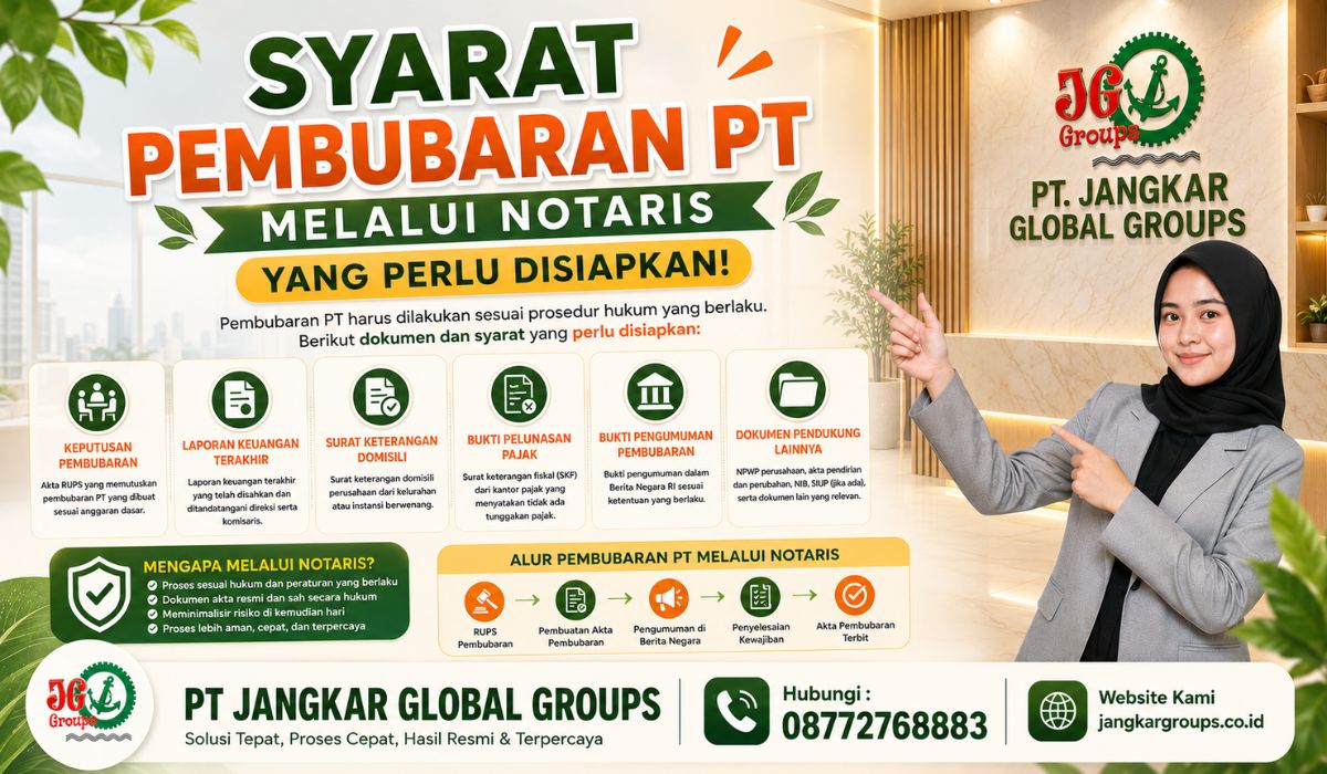 Syarat Pembubaran PT melalui Notaris yang Perlu Disiapkan