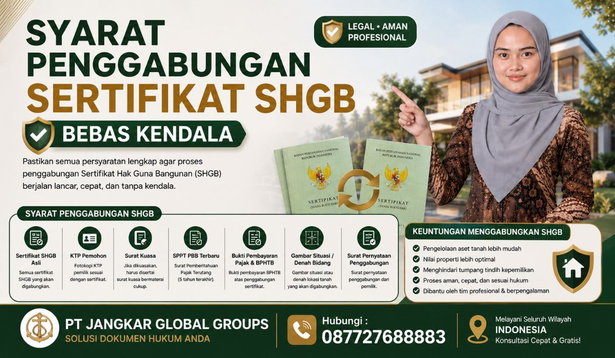 Syarat Penggabungan Sertifikat SHGB Bebas Kendala
