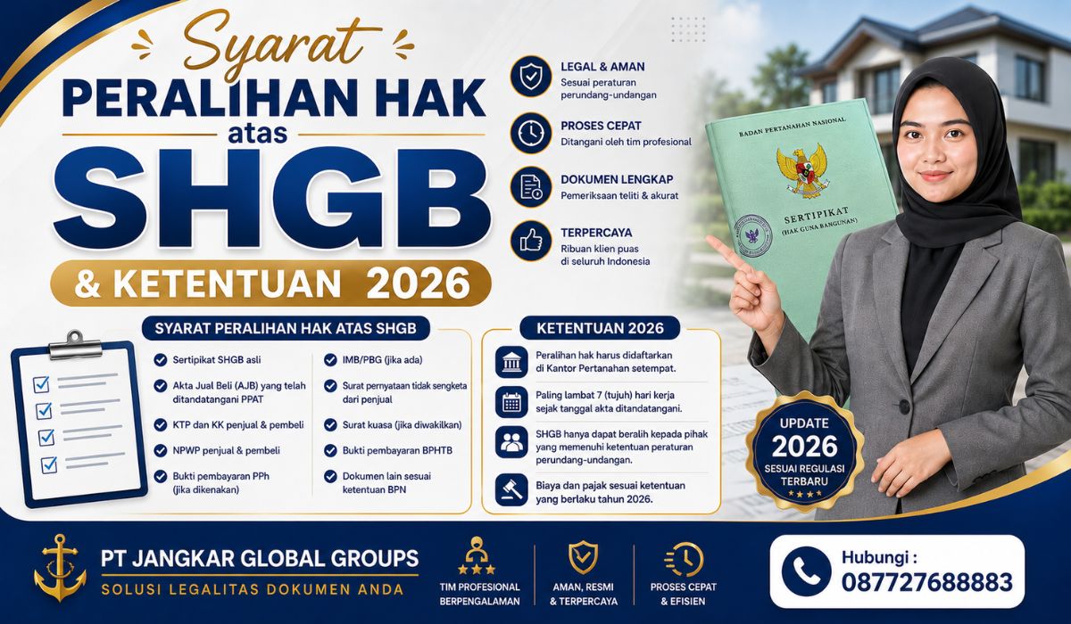 Syarat Peralihan Hak atas SHGB & Ketentuan 2026