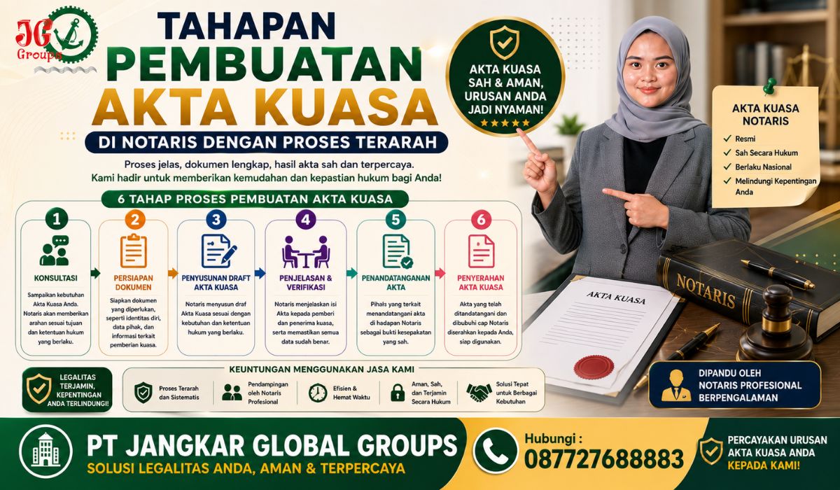 Tahapan Pembuatan Akta Kuasa di Notaris dengan Proses Terarah