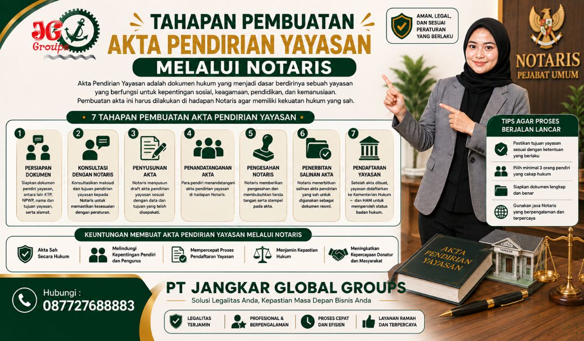 Tahapan Pembuatan Akta Pendirian Yayasan melalui Notaris