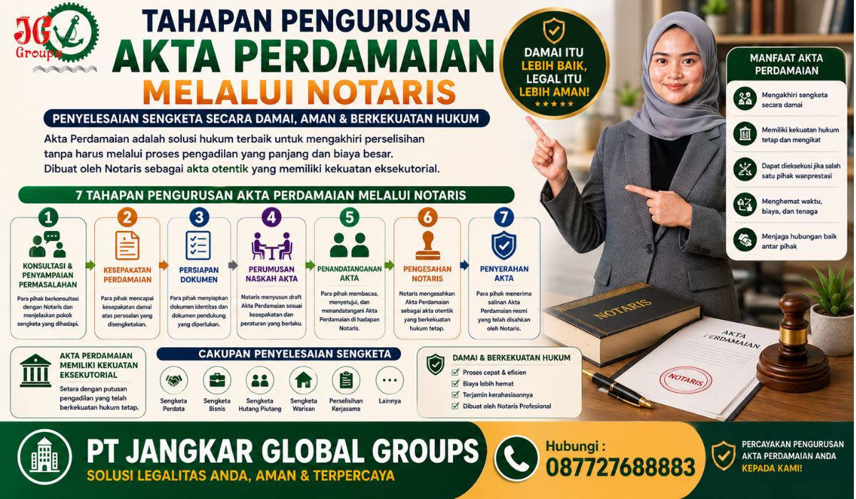 Tahapan Pengurusan Akta Perdamaian melalui Notaris