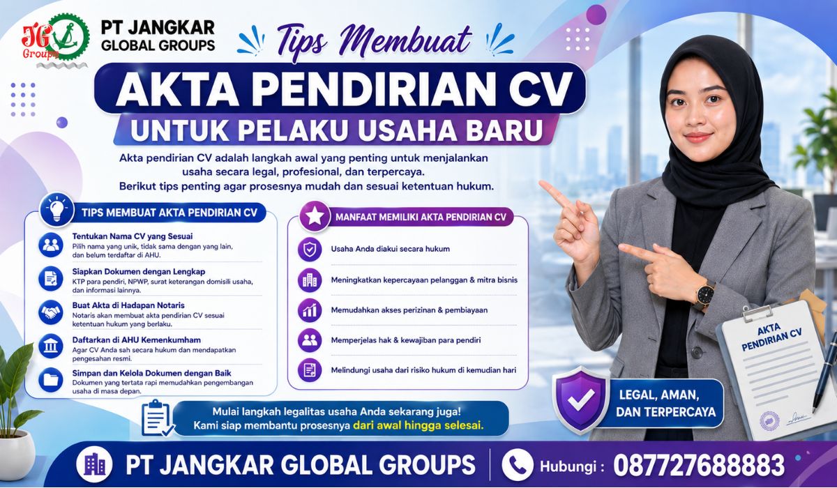 Tips Membuat Akta Pendirian CV untuk Pelaku Usaha Baru
