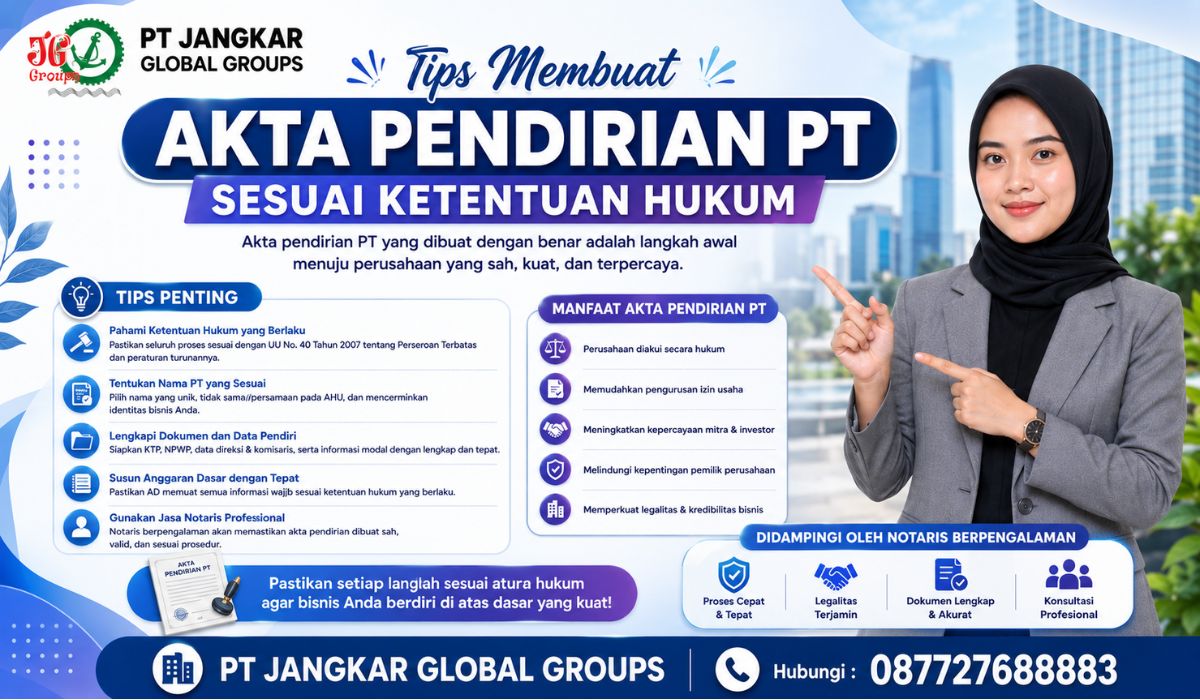 Tips Membuat Akta Pendirian PT Sesuai Ketentuan Hukum